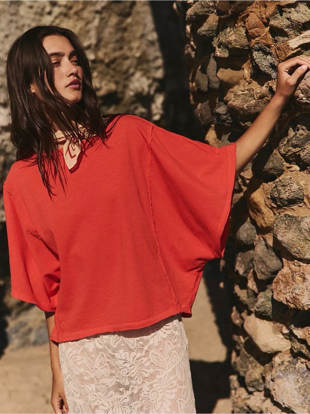 Free People We The Free Next Level Tee | Poppy | XS